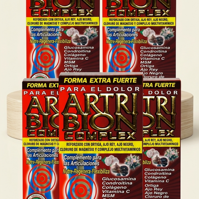 Artri Bion Max Rojo 5pz 100 Tabs 500 Mg C/u Reforzado Ortiga